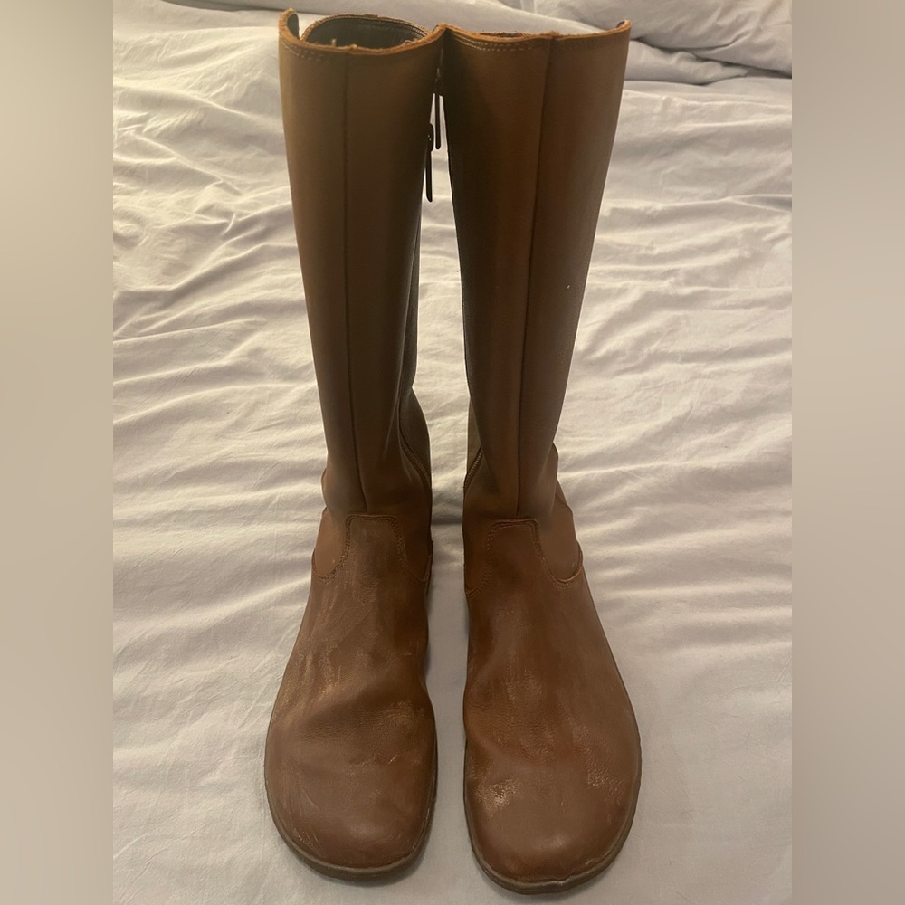 Groundies Tampere leather riding boots, barefoot, brown, 39 women’s 8